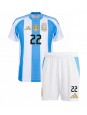 Argentina Lautaro Martinez #22 Hjemmedraktsett Barn Copa America 2024 Korte ermer (+ bukser)